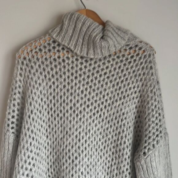 Reiss Fanella wool blend Roll Neck Cape Knit Jumper sweater - Picture 12 of 15